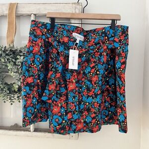 NWT $295 Derek Lam 10 Crosby Floral Reese Paper Bag‎ Shorts Size 20